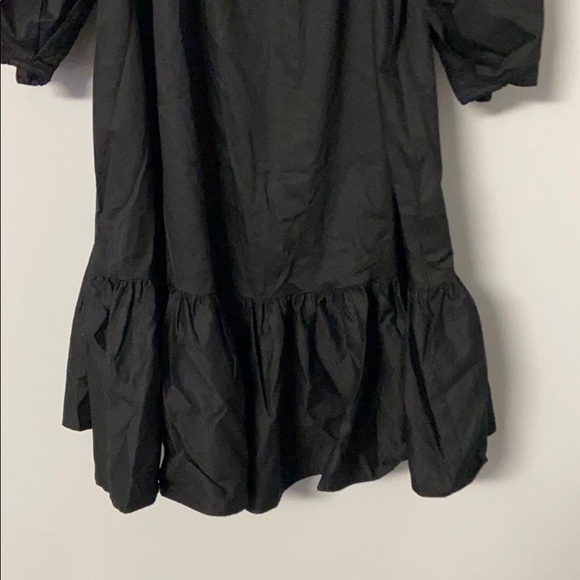 H&M black puff sleeve poplin mini dress - Picture 9 of 15